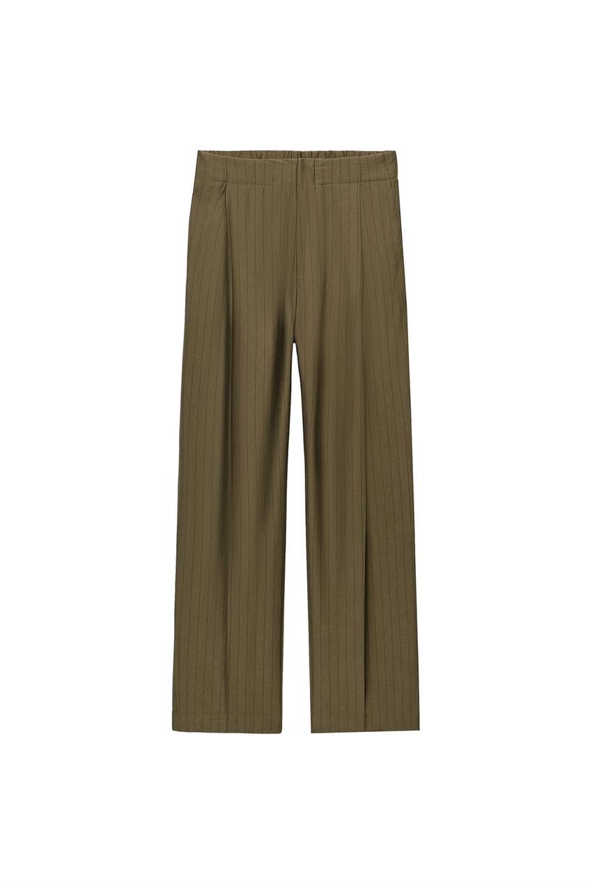 ZARA PLEATED FLOWY PANTS — photo 3