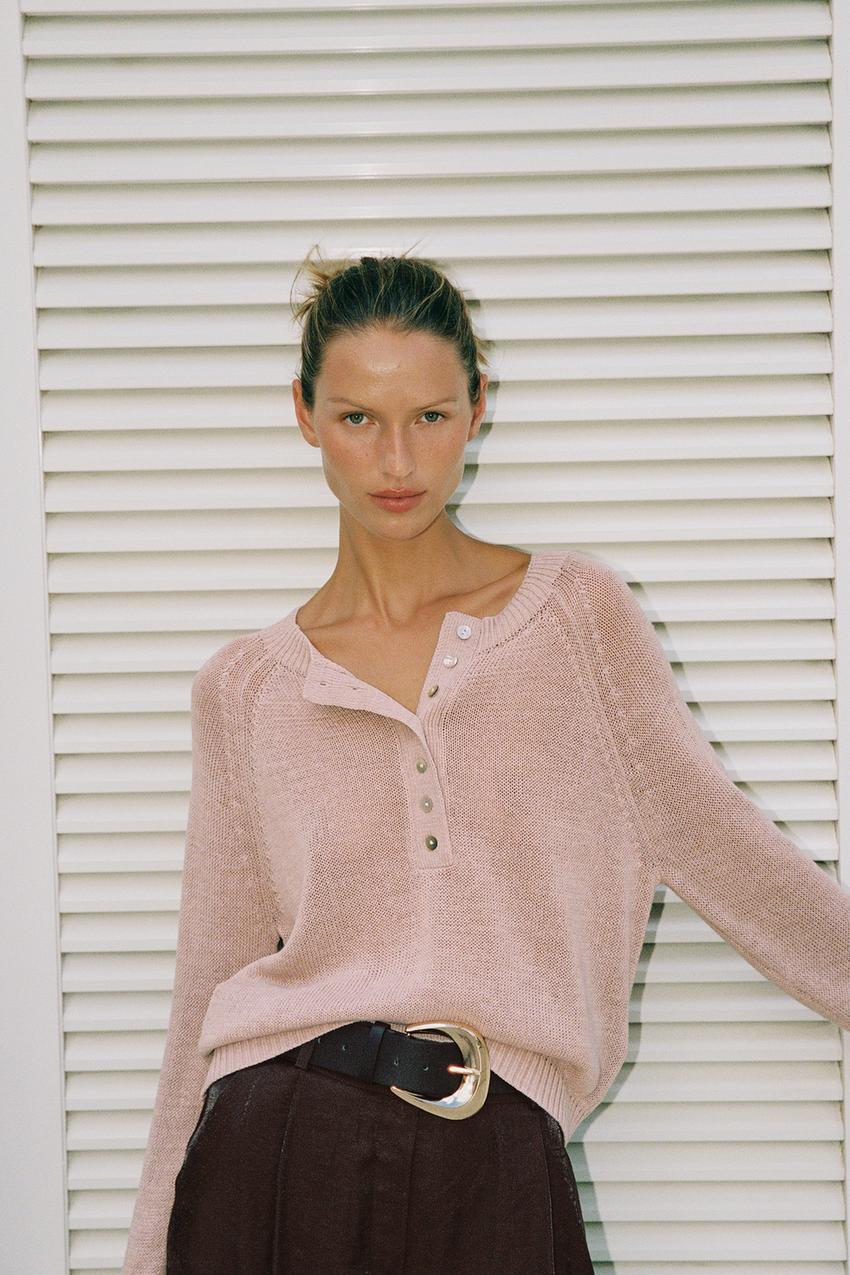 ZARA BUTTON-UP KNIT JUMPER — photo 2