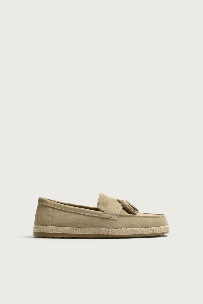 ZARA CASUAL LEATHER TASSEL LOAFERS — photo 1