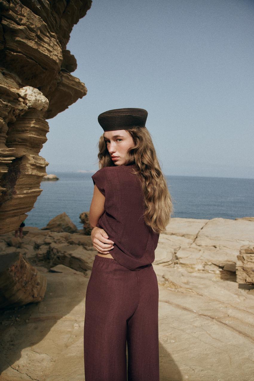 ZARA RUSTIC SLEEVELESS TOP — photo 1