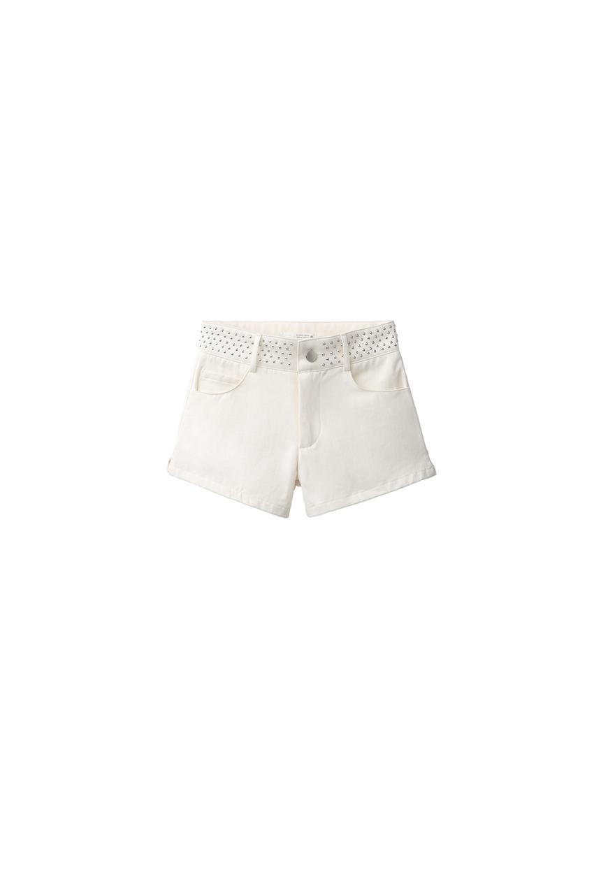 ZARA STUD AND STAR DETAIL SHORTS — photo 3
