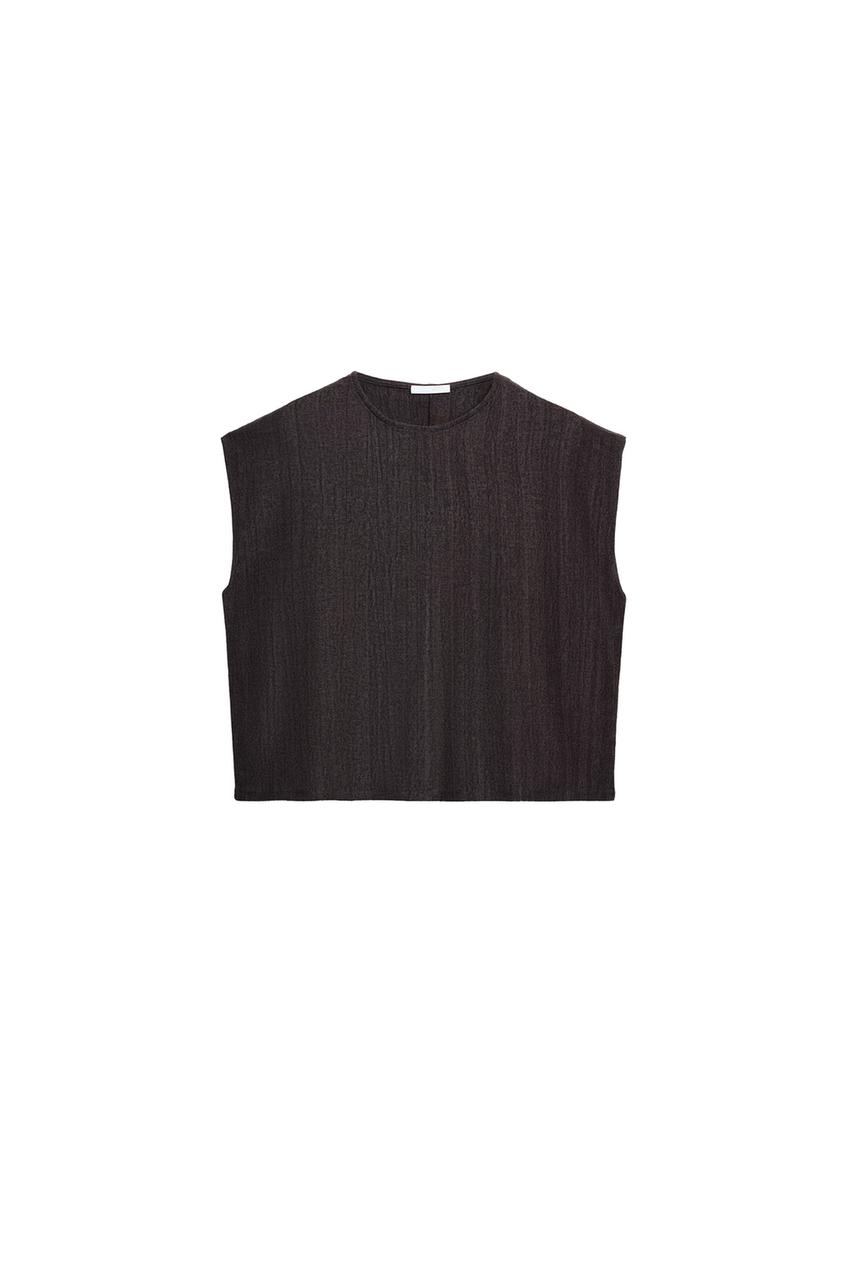 ZARA RUSTIC SLEEVELESS TOP — photo 3