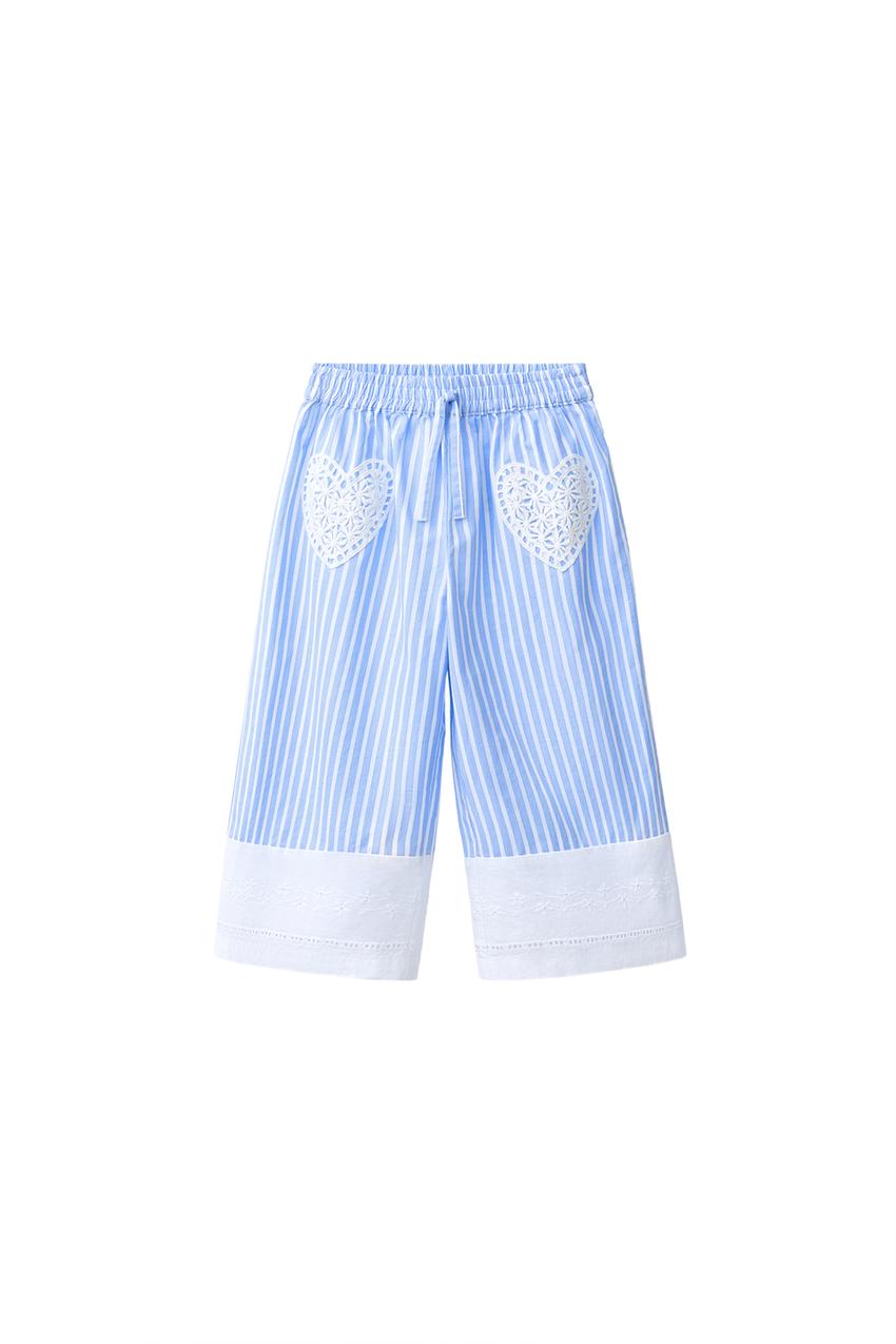 ZARA CROCHET HEART STRIPED PANTS — photo 3