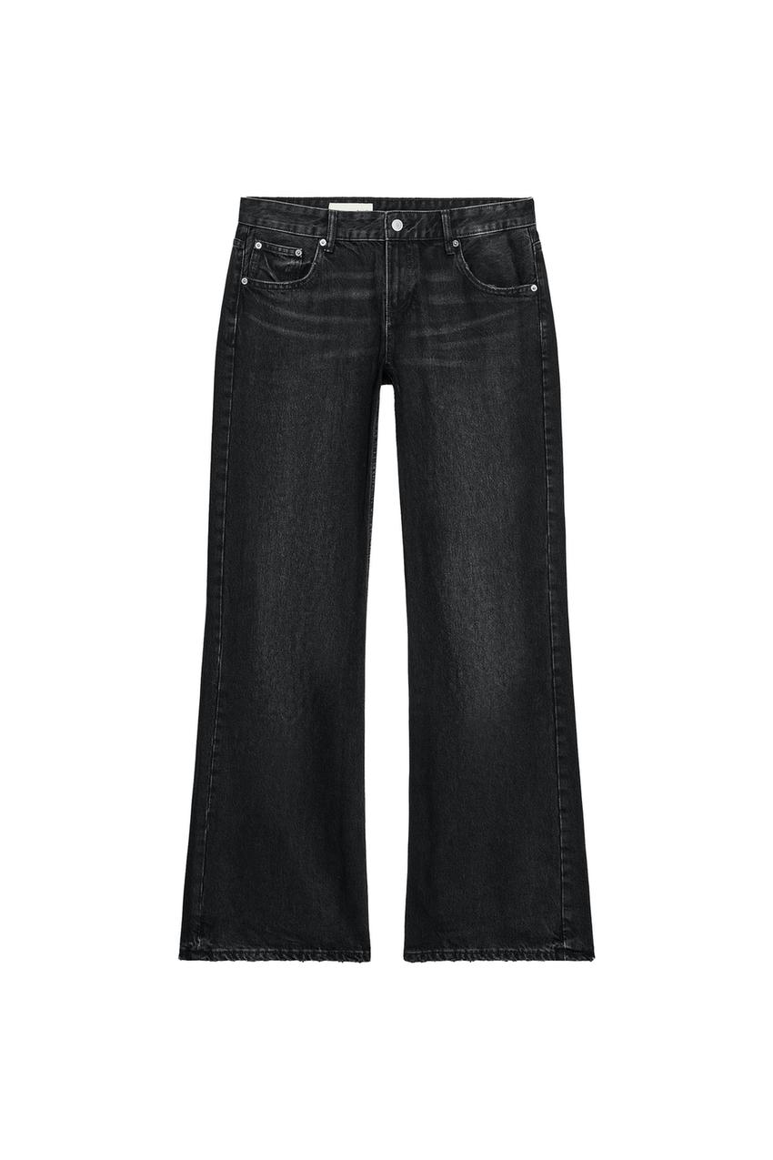 ZARA TRF LOW-RISE WIDE-LEG FLARE JEANS — photo 3