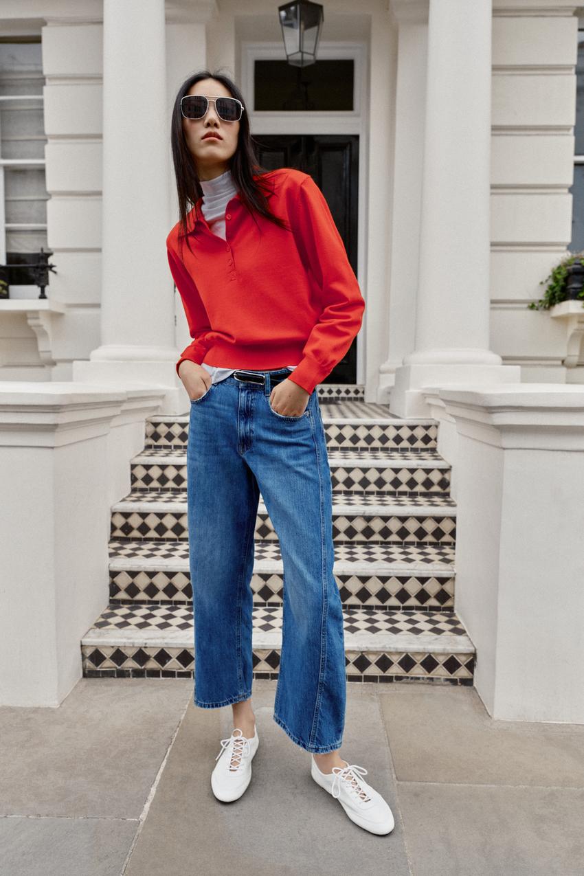 ZARA SHOULDER PAD KNIT POLO — photo 2