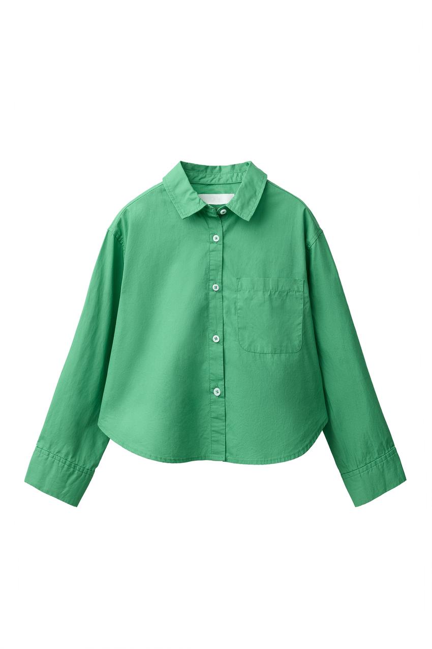 ZARA SOLID POPLIN SHIRT — photo 3