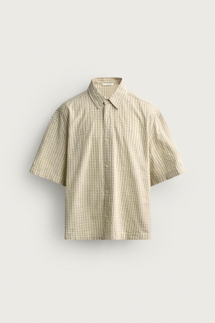 ZARA BOXY FIT PLAID SHIRT — photo 1