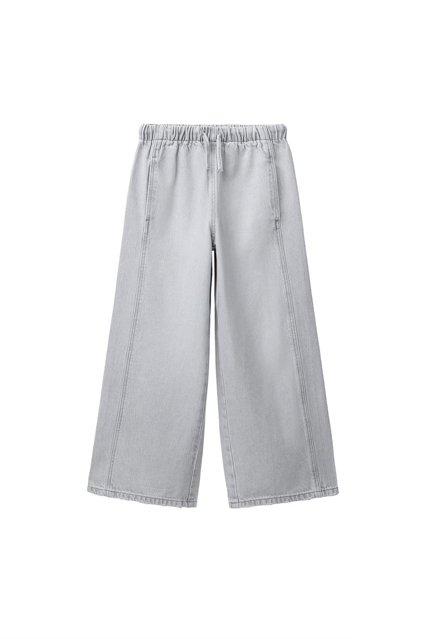ZARA WIDE LEG JEANS WITH DRAWSTRINGS — photo 3