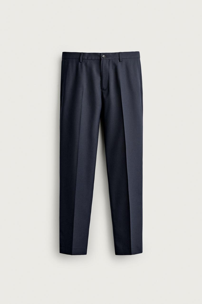 ZARA WOOL REGULAR FIT SUIT PANTS — photo 1