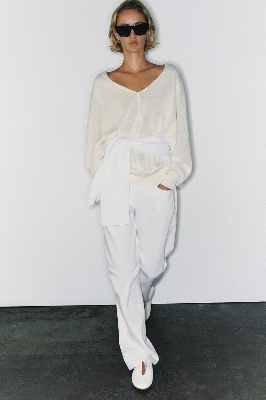 ZARA V-NECK KNIT JUMPER — photo 2