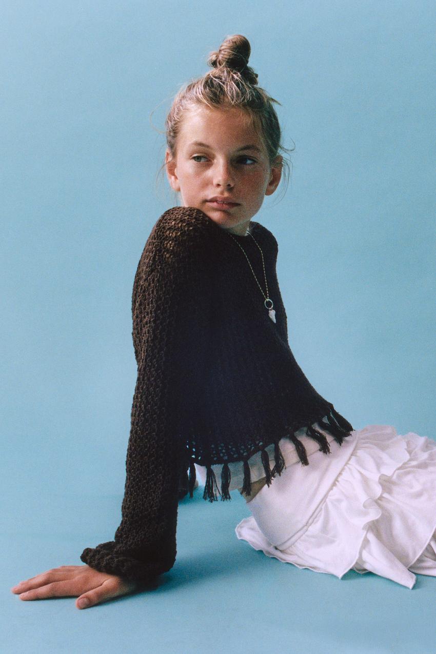 ZARA FRINGED KNIT JUMPER — photo 2