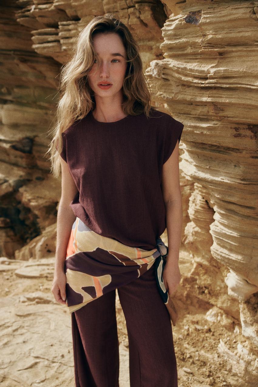 ZARA RUSTIC SLEEVELESS TOP — photo 2