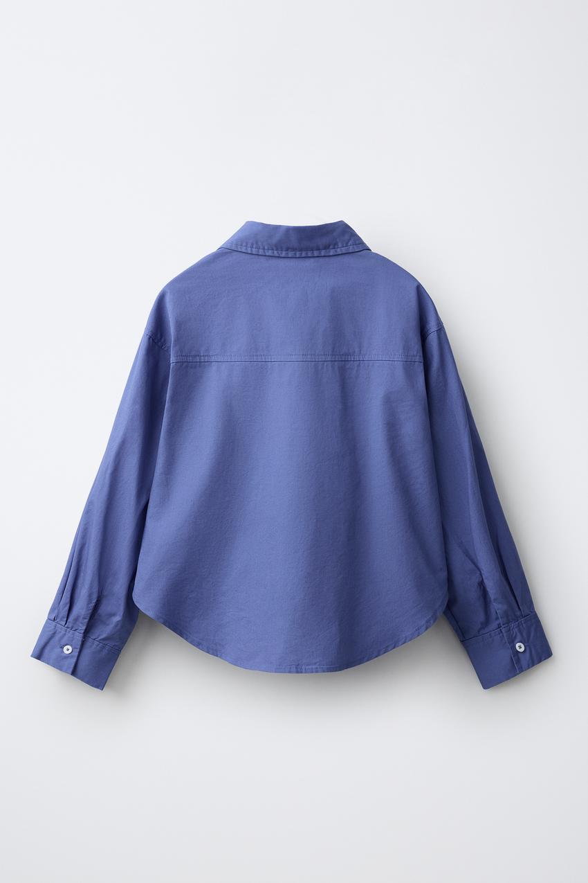 ZARA SOLID POPLIN SHIRT — photo 2