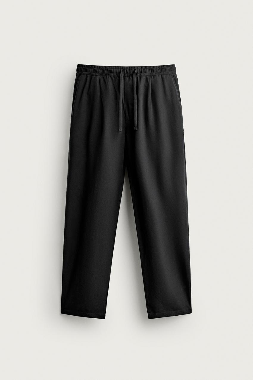 ZARA 100% LYOCELL RELAXED FIT PANTS — photo 1