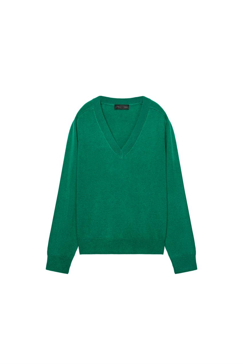 ZARA WOOL V-NECK JUMPER — photo 3