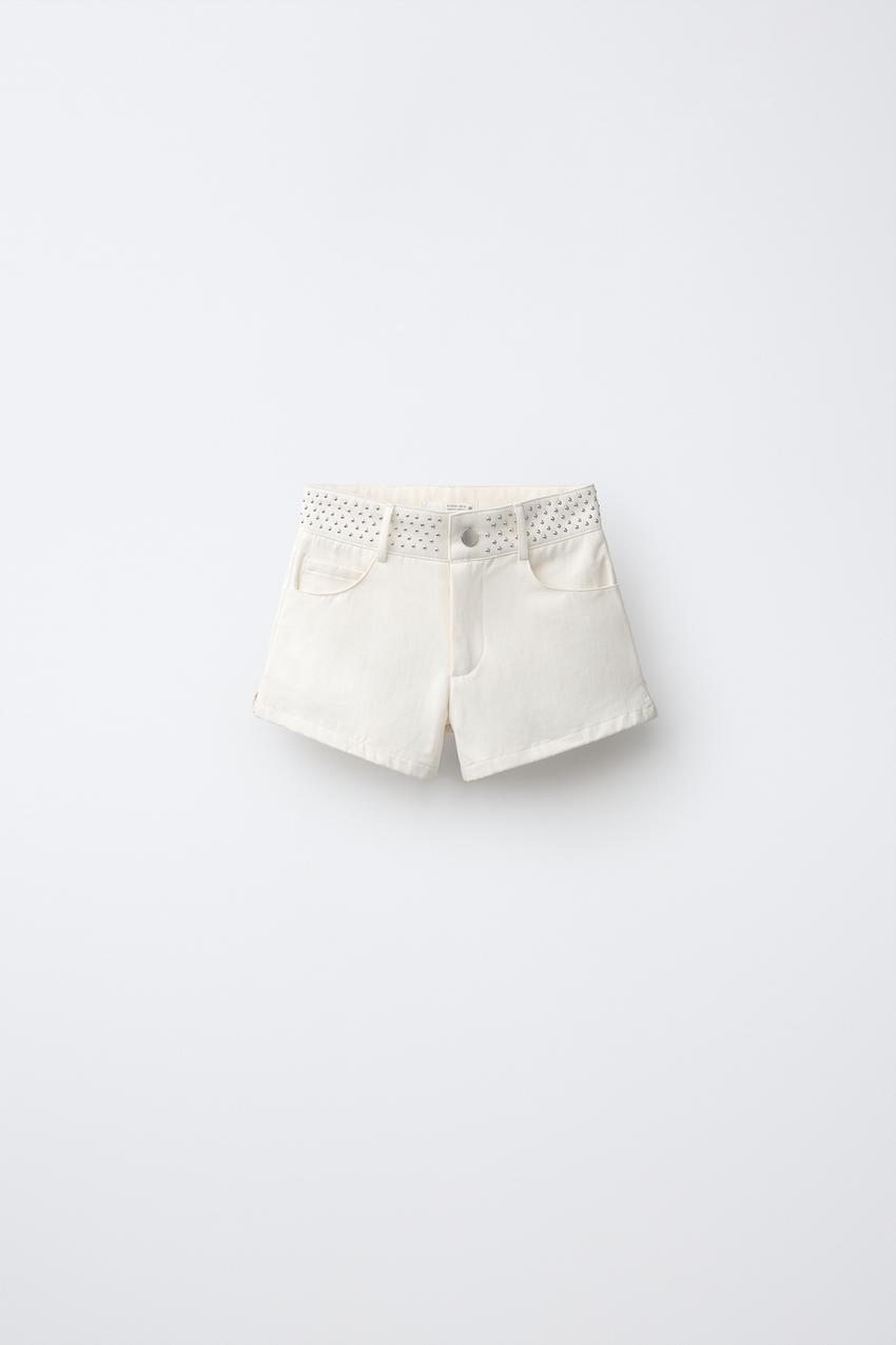 ZARA STUD AND STAR DETAIL SHORTS — photo 2