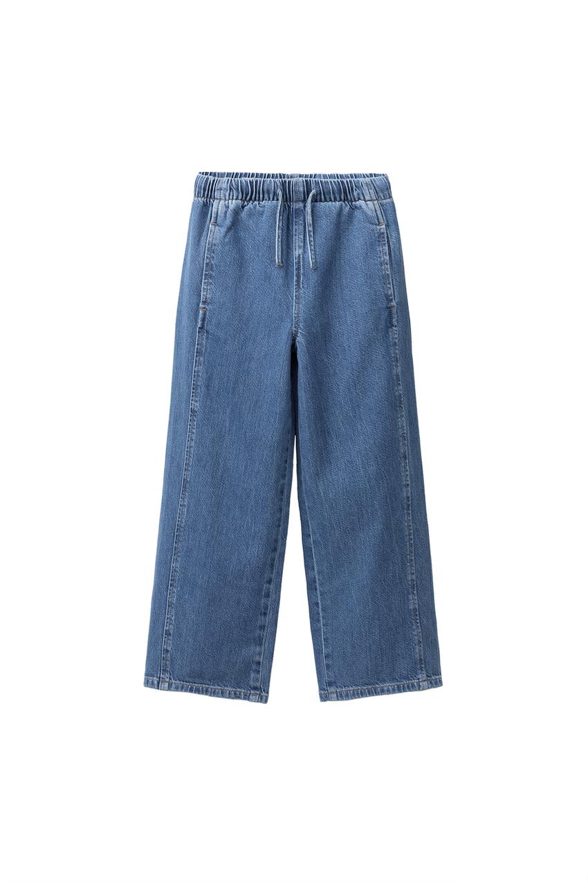 ZARA WIDE LEG JEANS WITH DRAWSTRINGS — photo 3
