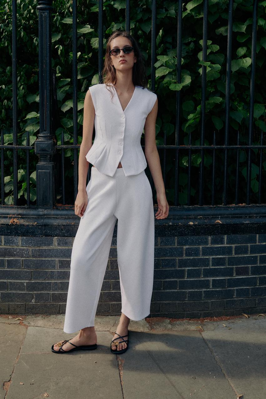ZARA INTERLOCK BUTTON VEST — photo 2