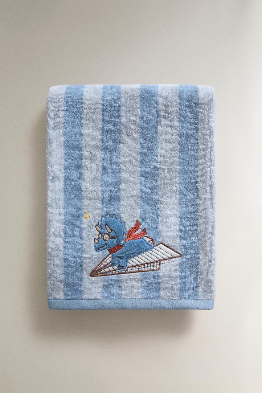 ZARA KIDS' DINOSAUR BATH TOWEL — photo 1