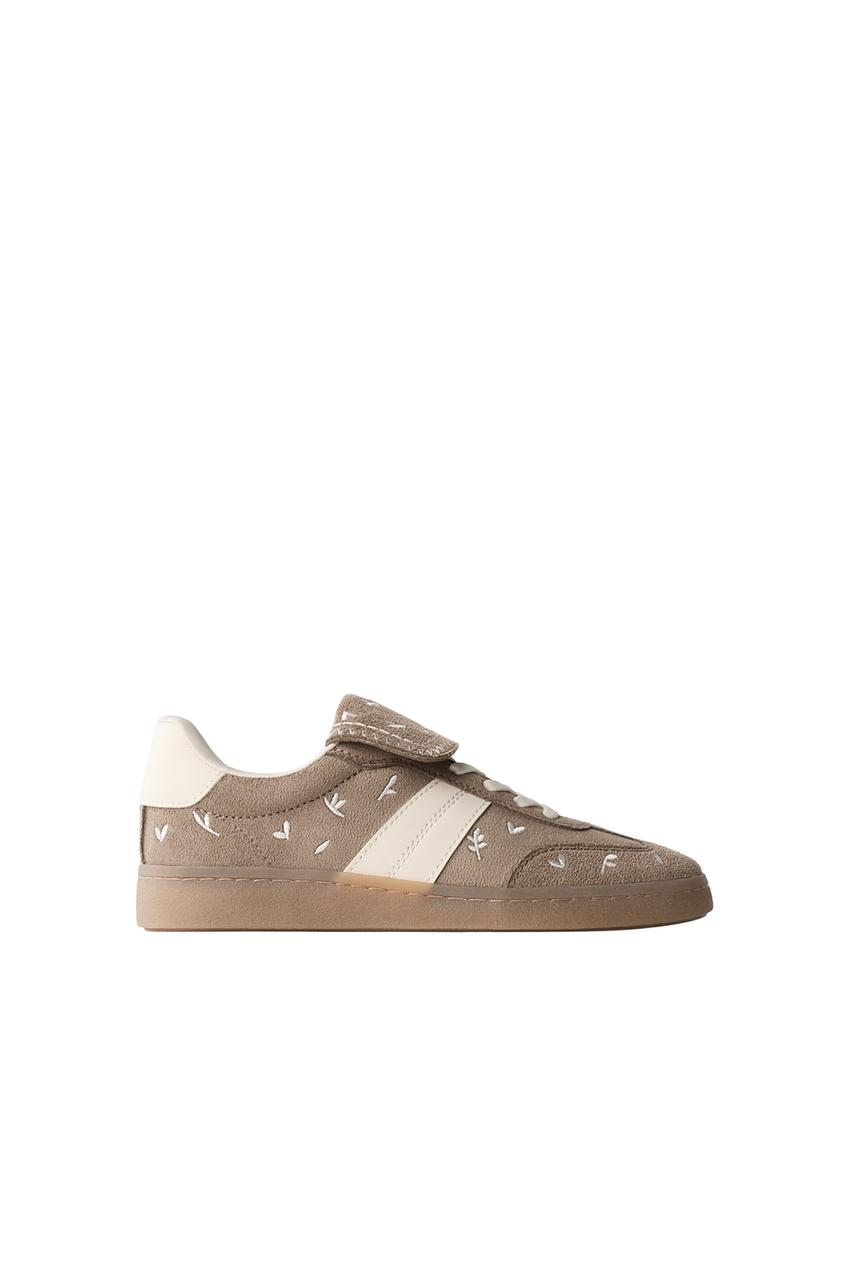 ZARA EMBROIDERED FLAP SNEAKERS — photo 2
