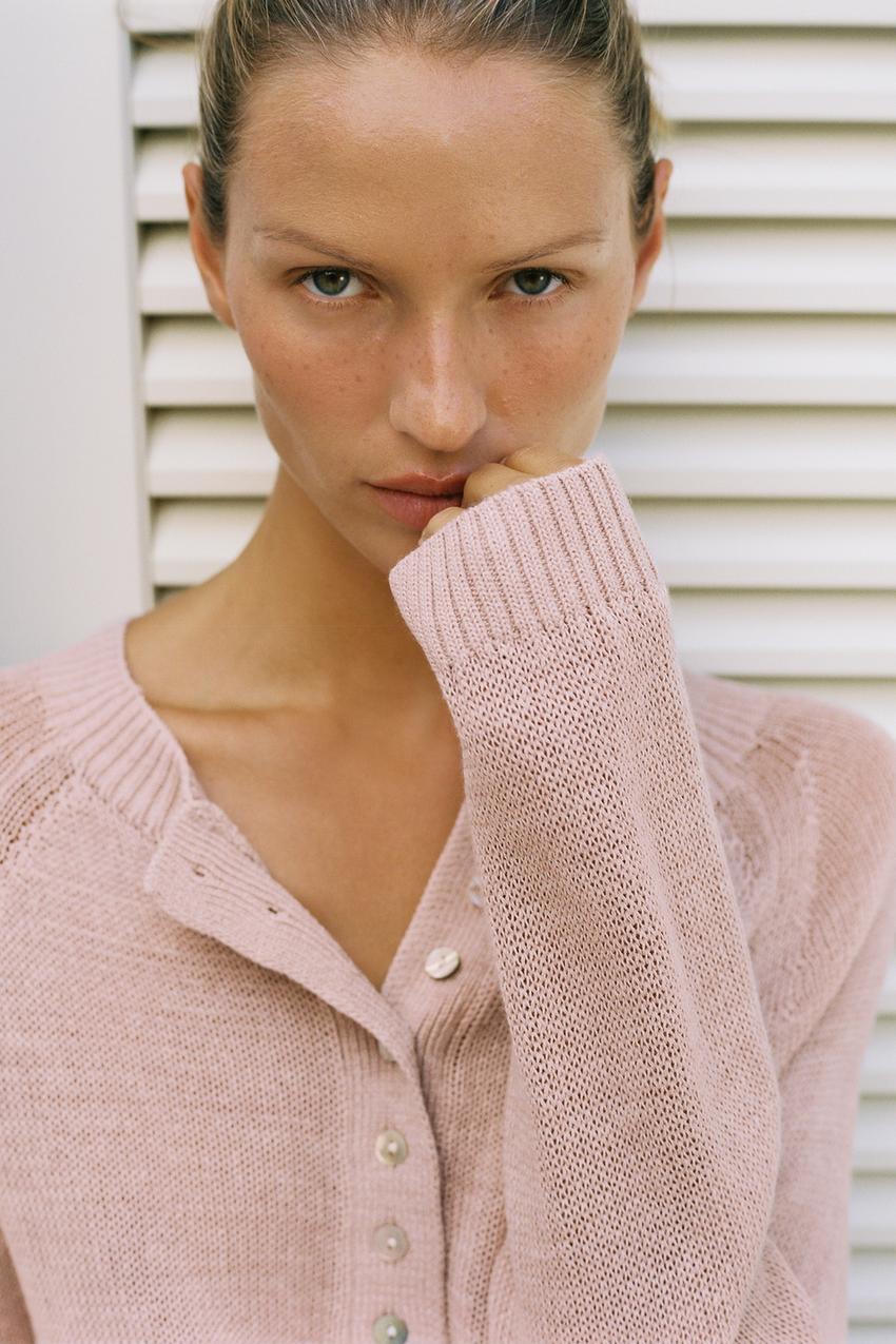 ZARA BUTTON-UP KNIT JUMPER — photo 1