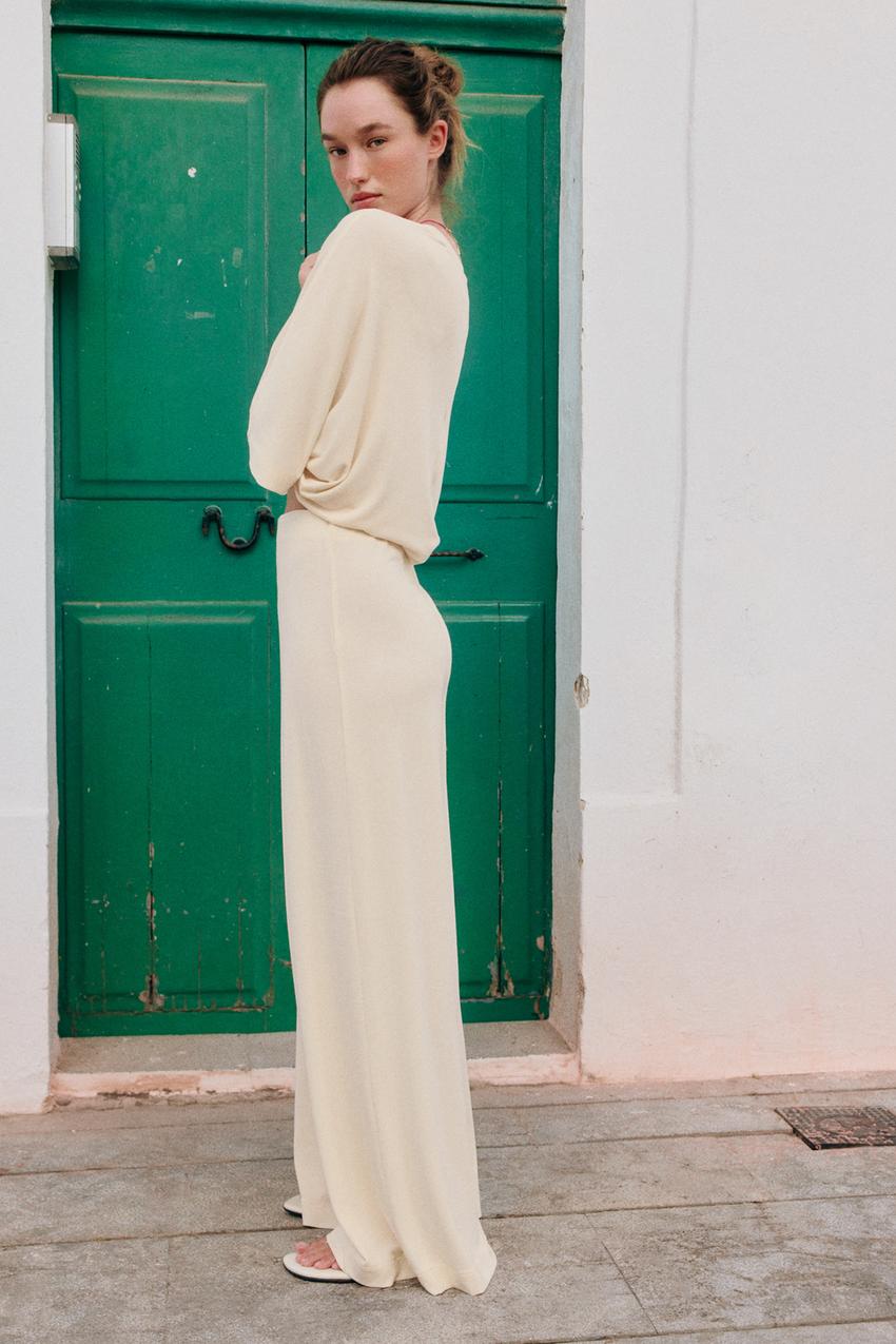 ZARA FLOWY PALAZZO PANTS — photo 1
