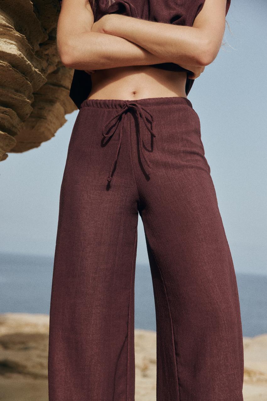 ZARA RUSTIC STRAIGHT LEG PANTS — photo 1