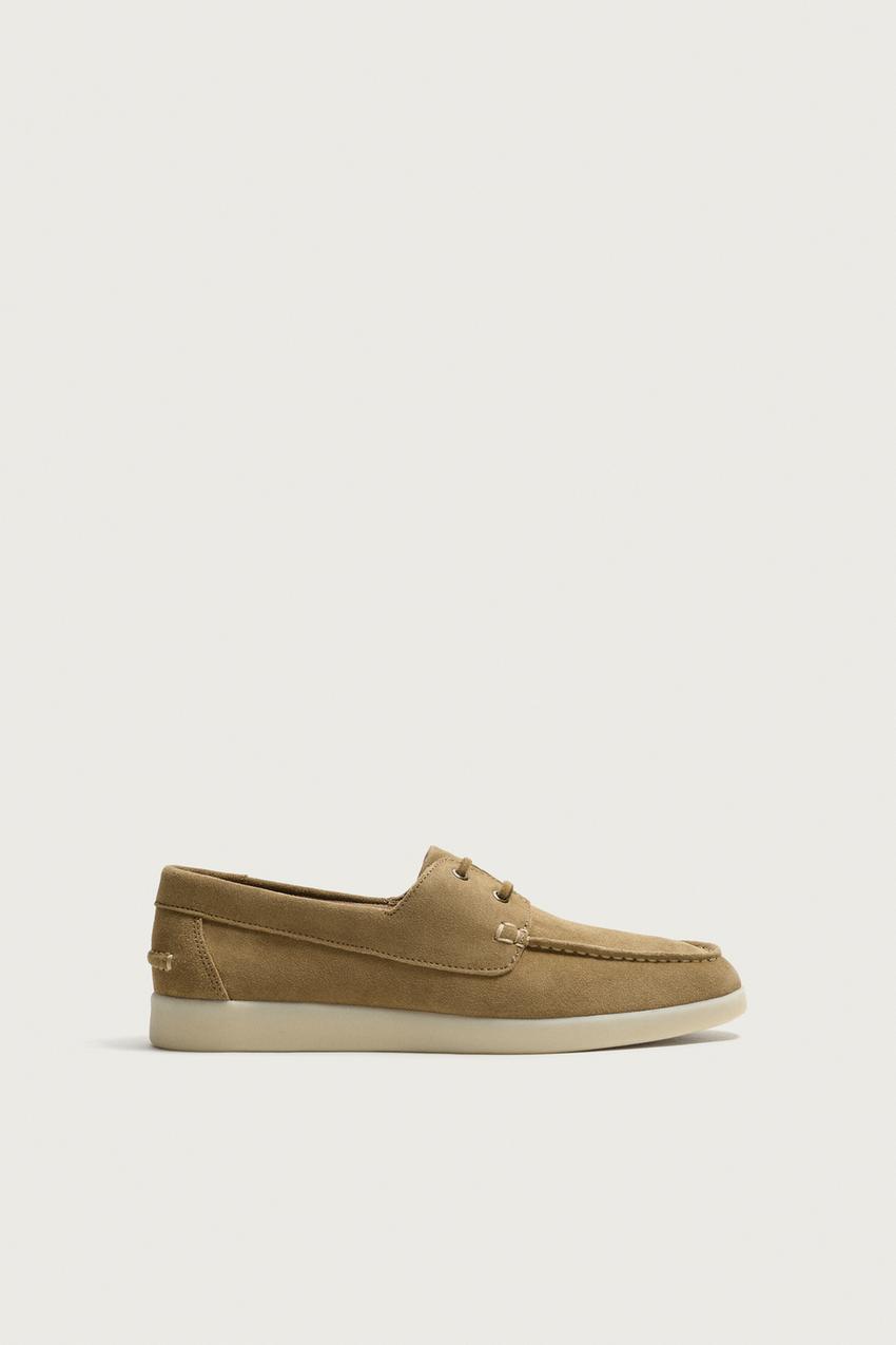 ZARA LEATHER BOAT SHOES — photo 1