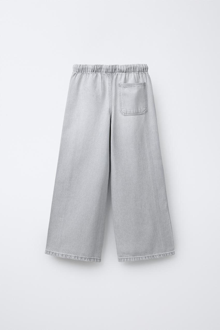ZARA WIDE LEG JEANS WITH DRAWSTRINGS — photo 2