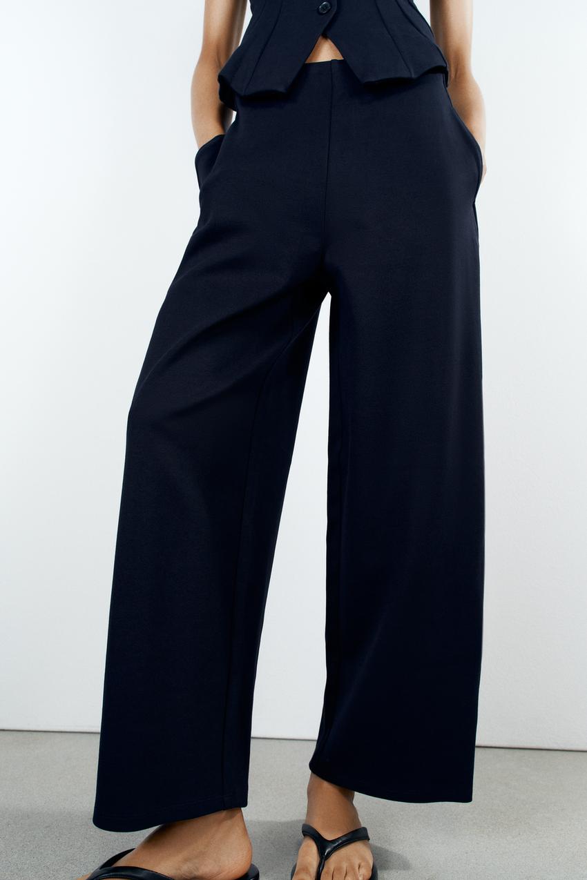 ZARA INTERLOCK BALLOON PANTS — photo 2
