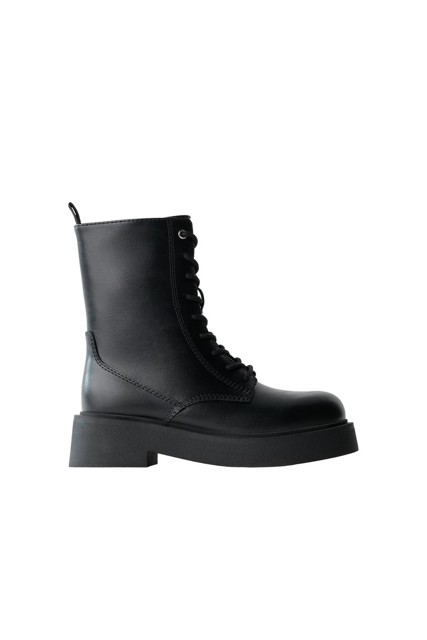 ZARA LACE-UP ANKLE BOOTS — photo 3