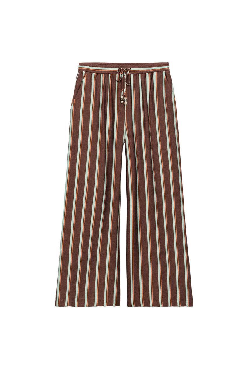 ZARA STRIPED WIDE LEG PANTS — photo 3