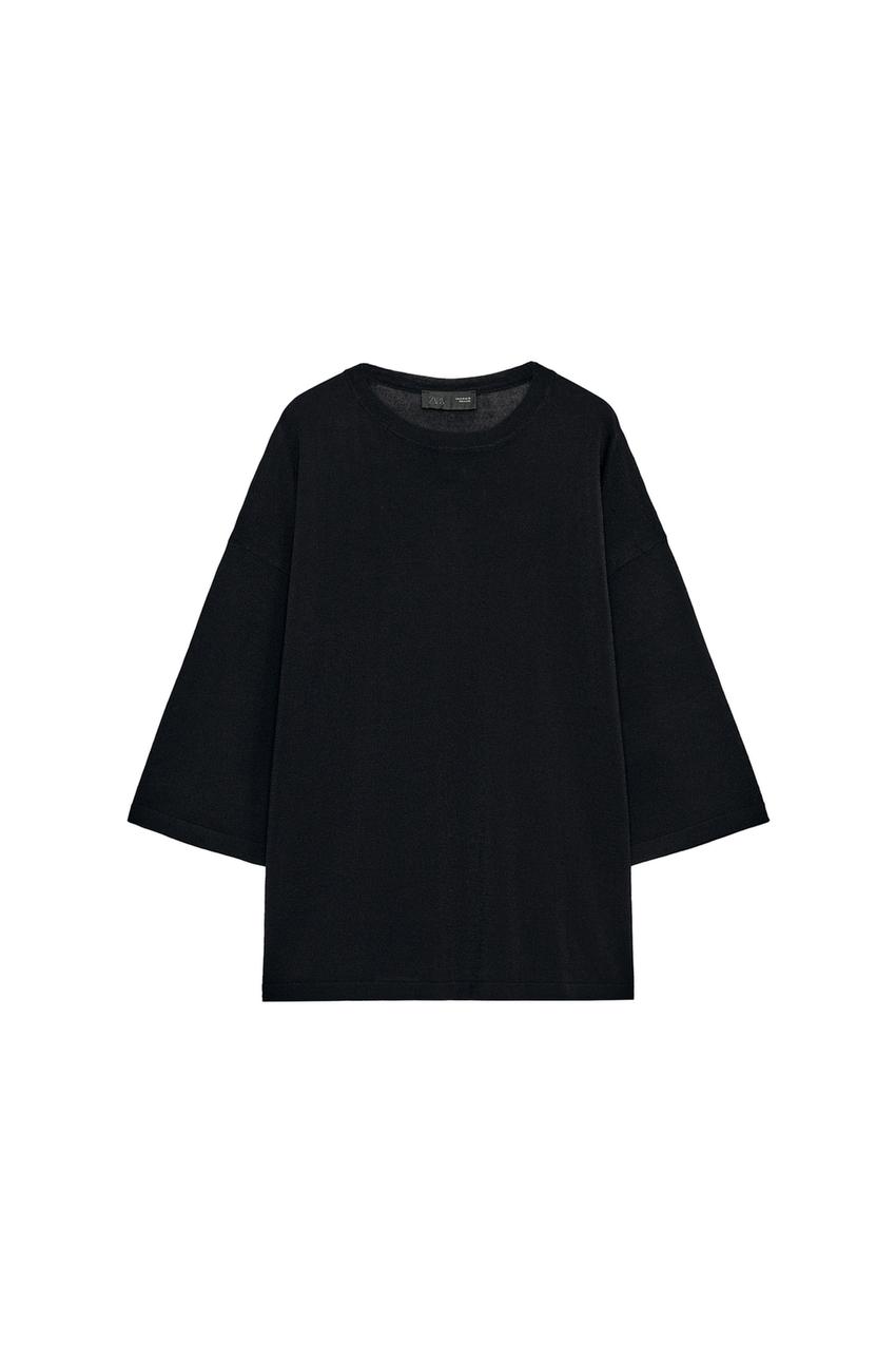 ZARA THREE-QUARTER SLEEVE KNIT TOP — photo 3