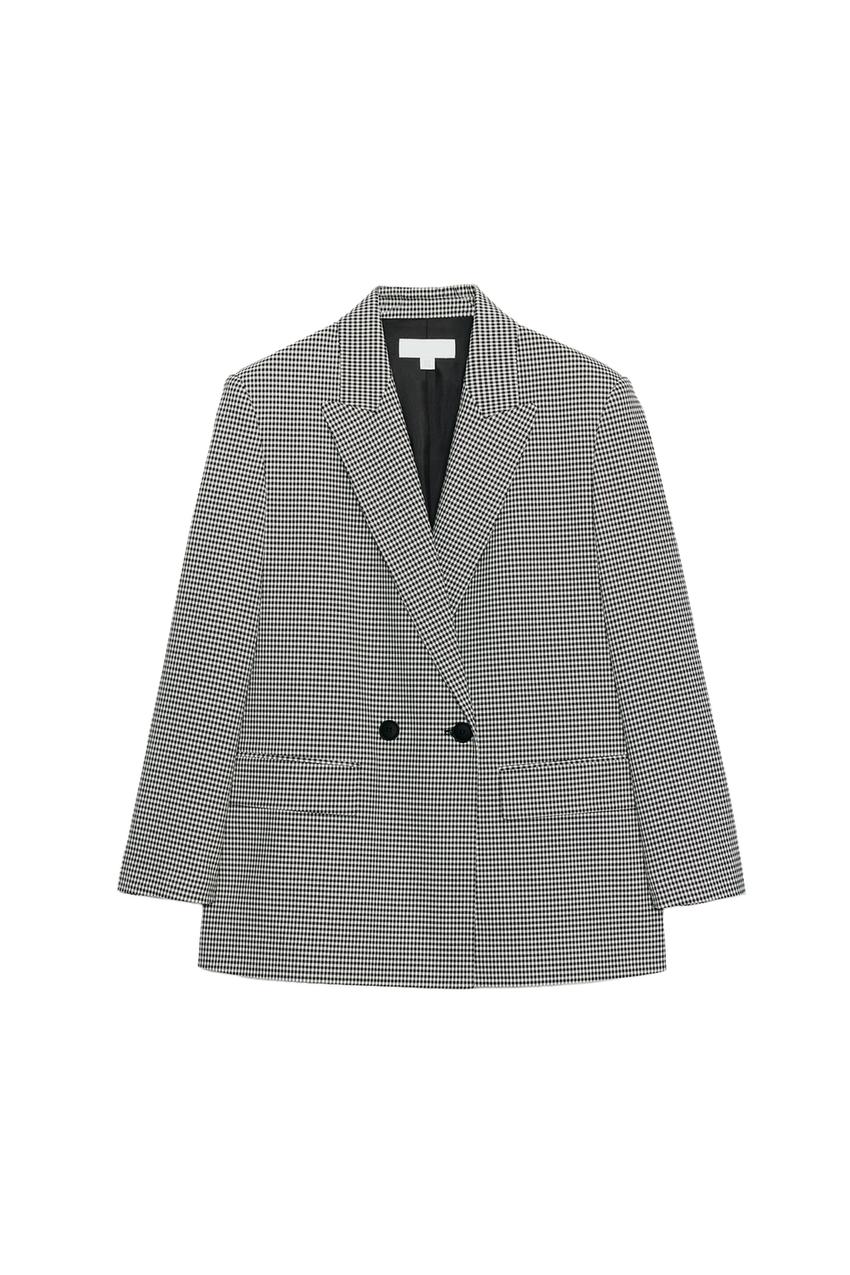 ZARA OVERSIZED HOUNDSTOOTH DOUBLE-BREASTED BLAZER — photo 3