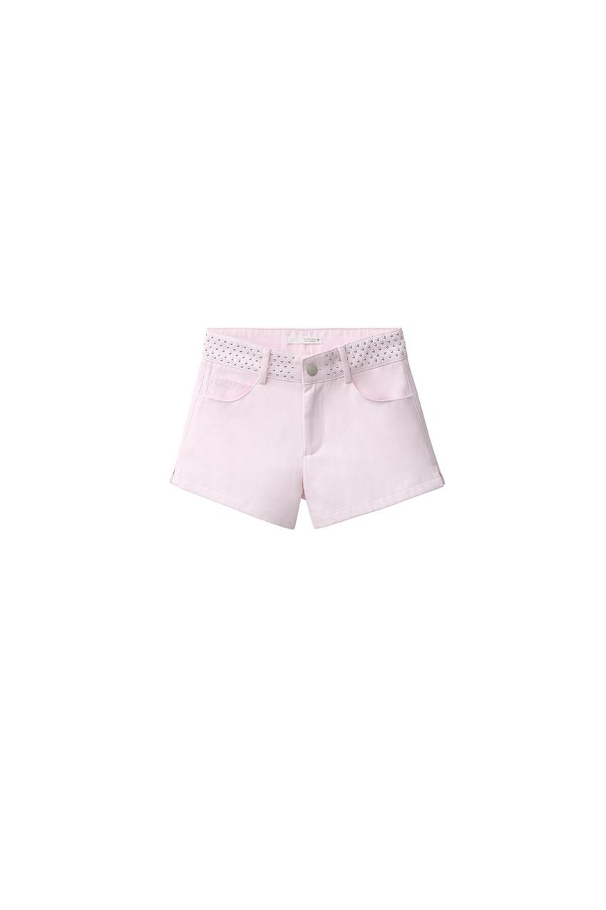 ZARA STUD AND STAR DETAIL SHORTS — photo 3