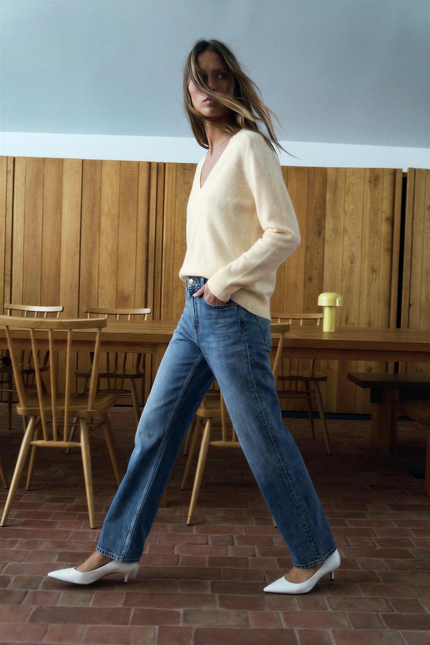 ZARA WOOL V-NECK JUMPER — photo 1