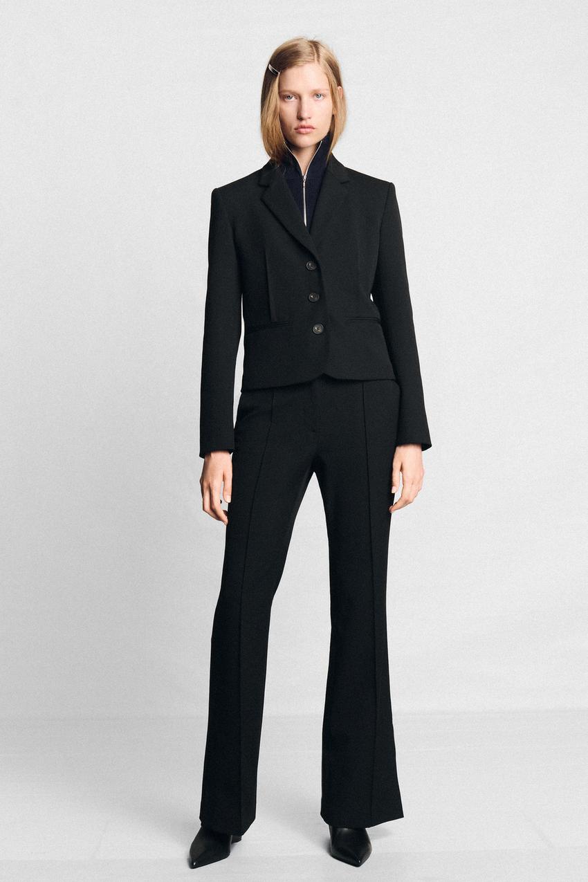 ZARA CROPPED SEAMED BLAZER — photo 2